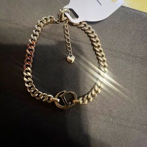 Gold Heart Charm Bracelet